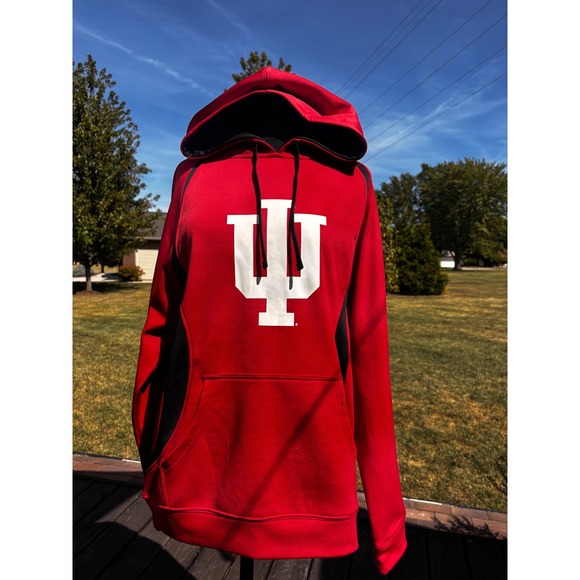 Indiana Hoosiers Hoodie KA Knights Apparel Red Black Pullover NCAA Adult Medium - Picture 1 of 10